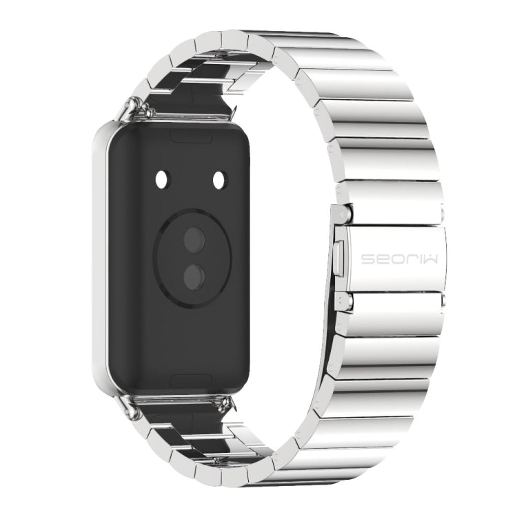 For Honor Band 9 MIJOBS Bamboo Stainless Steel Watch Band(Silver)