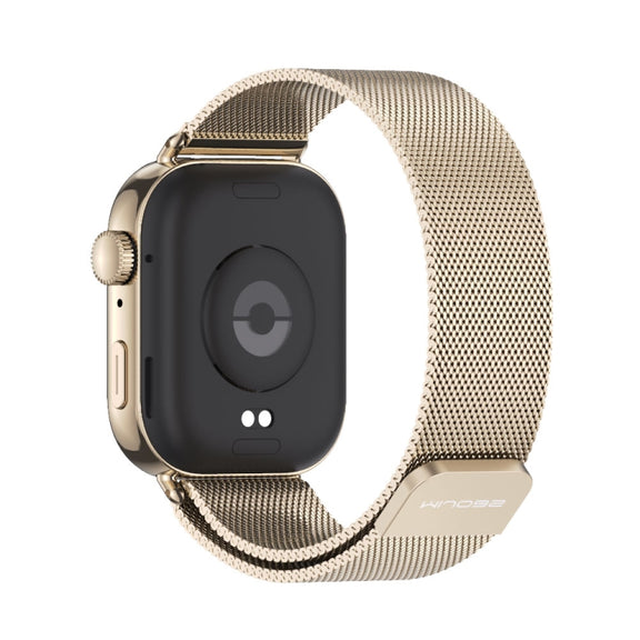 For Huawei Watch Fit3 MIJOBS Milan Magnetic Stainless Steel Watch Band(Light Gold)