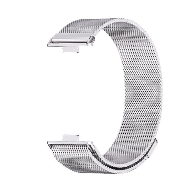 For Huawei Watch Fit3 MIJOBS Milan Magnetic Stainless Steel Watch Band(Silver)