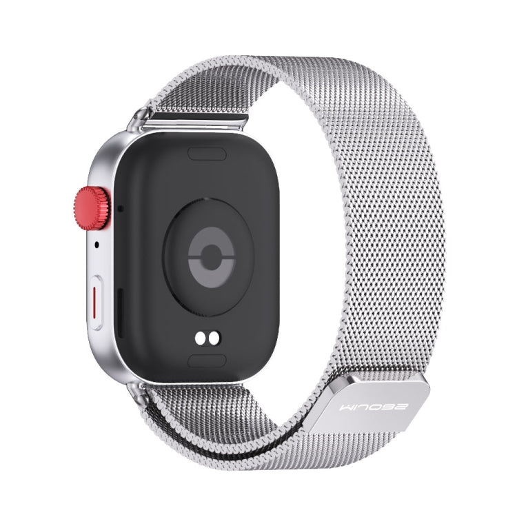 For Huawei Watch Fit3 MIJOBS Milan Magnetic Stainless Steel Watch Band(Silver)