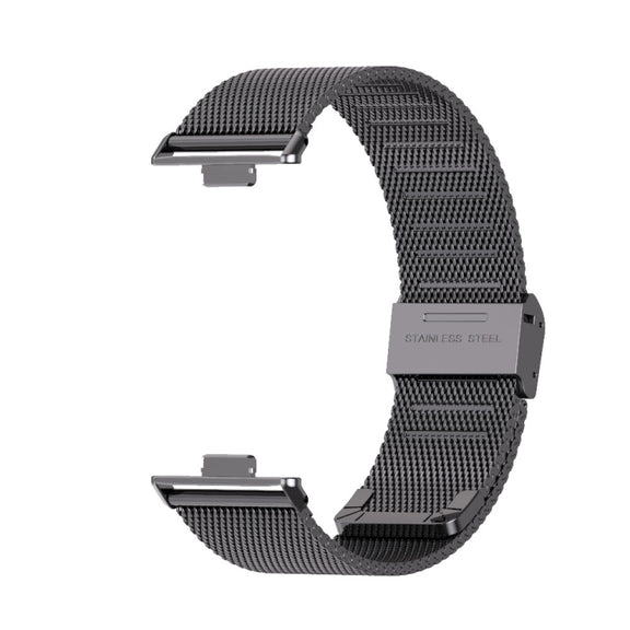For Huawei Watch Fit3 MIJOBS Milan Buckle Stainless Steel Watch Band(Black)