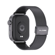For Huawei Watch Fit3 MIJOBS Milan Buckle Stainless Steel Watch Band(Black)