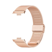 For Huawei Watch Fit3 MIJOBS Milan Buckle Stainless Steel Watch Band(Rose Gold)