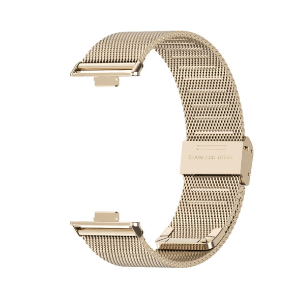 For Huawei Watch Fit3 MIJOBS Milan Buckle Stainless Steel Watch Band(Light Gold)