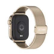 For Huawei Watch Fit3 MIJOBS Milan Buckle Stainless Steel Watch Band(Light Gold)