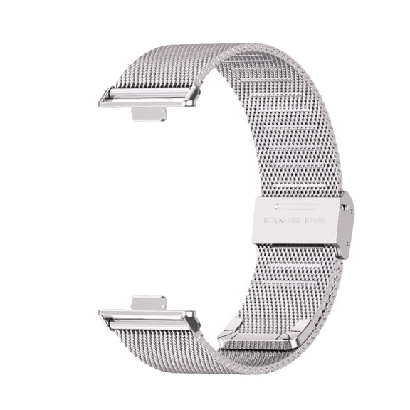 For Huawei Watch Fit3 MIJOBS Milan Buckle Stainless Steel Watch Band(Silver)