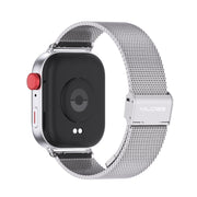For Huawei Watch Fit3 MIJOBS Milan Buckle Stainless Steel Watch Band(Silver)
