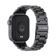 For Huawei Watch Fit3 MIJOBS Three-Beads Stainless Steel Watch Band(Black)