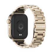 For Huawei Watch Fit3 MIJOBS Three-Beads Stainless Steel Watch Band(Light Gold)