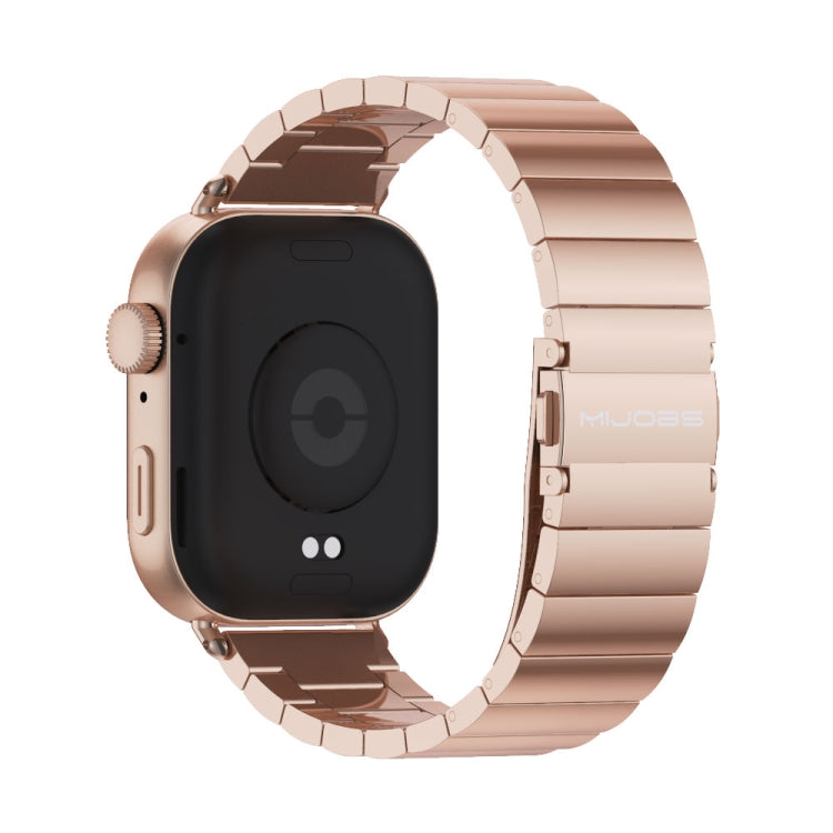 For Huawei Watch Fit3 MIJOBS Bamboo Stainless Steel Watch Band(Rose Gold) - free shipping - PMc TechLife - Order now!