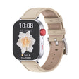 For Huawei Watch Fit3 MIJOBS Genuine Leather Watch Band(Beige Silver) - free shipping - PMc TechLife - Order now!