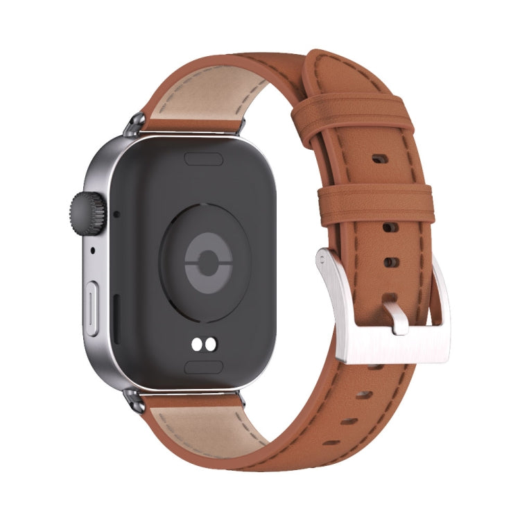 For Huawei Watch Fit3 MIJOBS Genuine Leather Watch Band(Brown Black) - Watch Bands by MIJOBS | Online Shopping South Africa | PMc TechLife | Buy Now Pay Later Mobicred