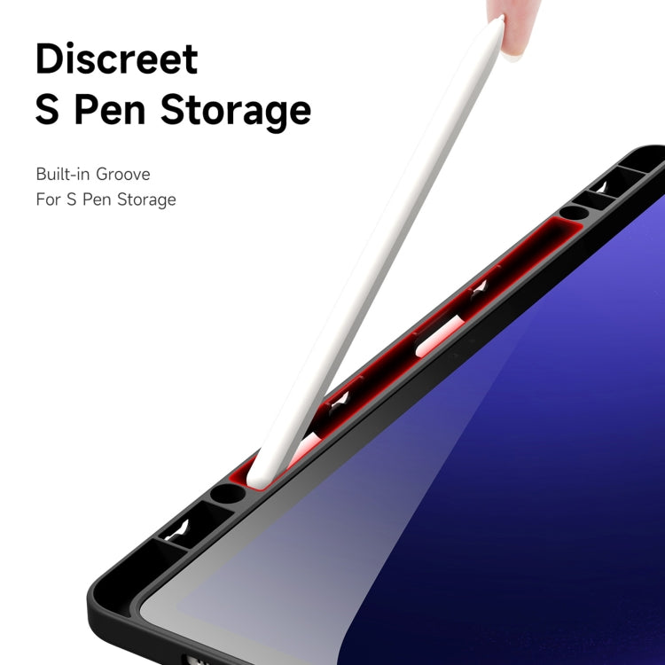 For Samsung Galaxy Tab S9+ / S9 FE+ DUX DUCIS Magi Series Smart Leather Tablet Case(Black)