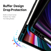 For Samsung Galaxy Tab S9+ / S9 FE+ DUX DUCIS Magi Series Smart Leather Tablet Case(Black)