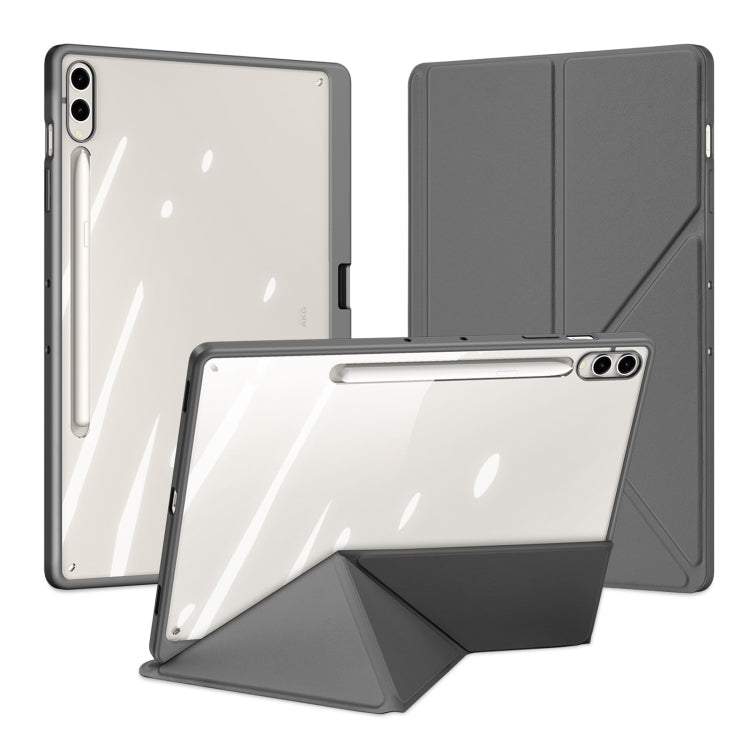 For Samsung Galaxy Tab S9+ / S9 FE+ DUX DUCIS Magi Series Smart Leather Tablet Case(Grey) - free shipping - PMC Jewellery - Order now!