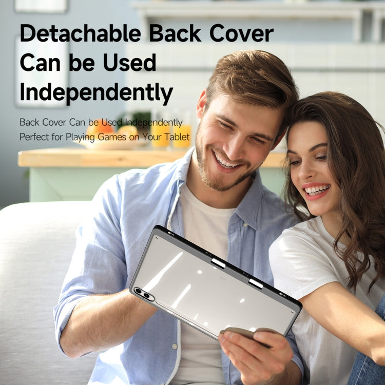 For Samsung Galaxy Tab S9+ / S9 FE+ DUX DUCIS Magi Series Smart Leather Tablet Case(Grey)
