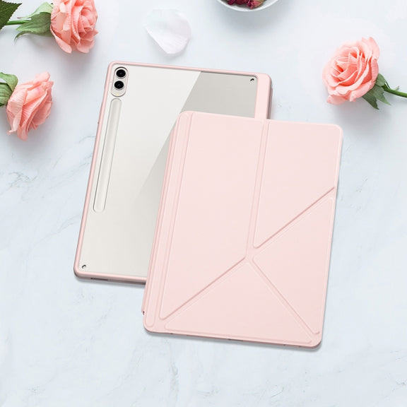 For Samsung Galaxy Tab S10+ DUX DUCIS Magi Series Smart Leather Tablet Case(Pink)
