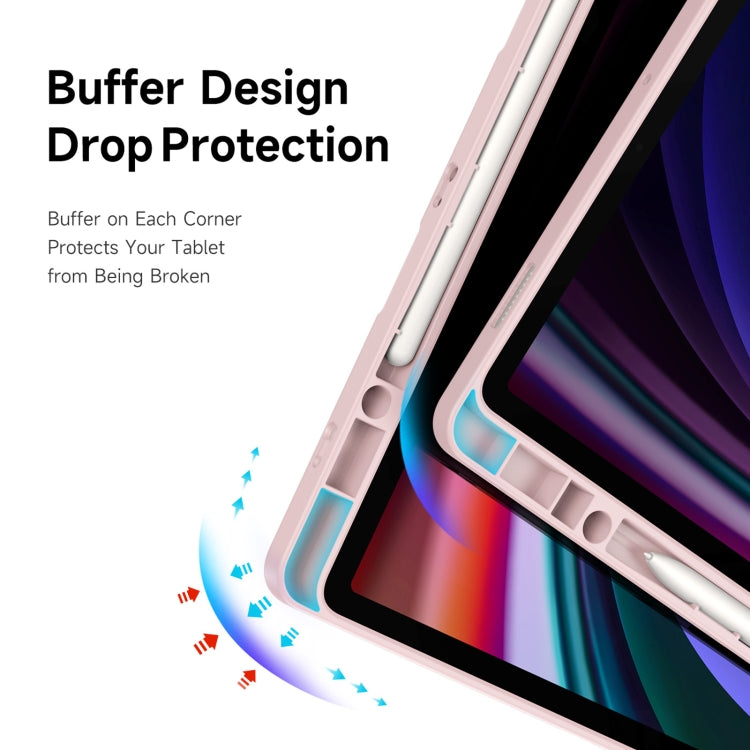 For Samsung Galaxy Tab S10+ DUX DUCIS Magi Series Smart Leather Tablet Case(Pink) - Tab S10+ Cases by DUX DUCIS | Online Shopping South Africa | PMC Jewellery | Buy Now Pay Later Mobicred