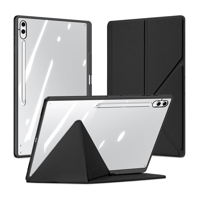 For Samsung Galaxy Tab S10 Ultra DUX DUCIS Magi Series Smart Leather Tablet Case(Black)