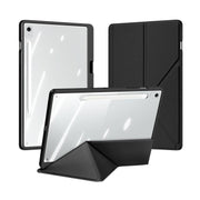 For Samsung Galaxy Tab S10 FE+ DUX DUCIS Magi Series Smart Leather Tablet Case(Black)
