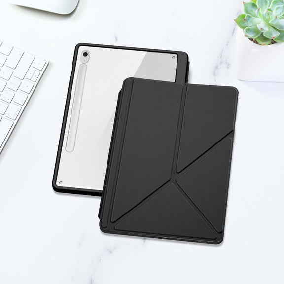 For Samsung Galaxy Tab S10 FE+ DUX DUCIS Magi Series Smart Leather Tablet Case(Black)
