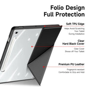 For Samsung Galaxy Tab S10 FE+ DUX DUCIS Magi Series Smart Leather Tablet Case(Black)