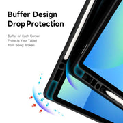 For Samsung Galaxy Tab S10 FE+ DUX DUCIS Magi Series Smart Leather Tablet Case(Black)