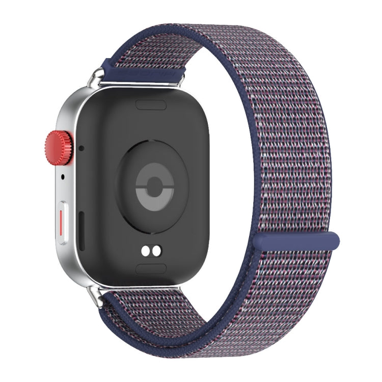 For Huawei Watch Fit3 MIJOBS Breathable Nylon Loop Watch Band(Midnight Blue Silver)