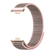 For Huawei Watch Fit3 MIJOBS Breathable Nylon Loop Watch Band(Pink Sand Rose Gold)