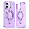 For iPhone 16 Plus Glitter Ring Holder MagSafe Phone Case(Purple) - iPhone 16 Plus Cases by PMC TechLife | Online Shopping South Africa | PMC TechLife | Buy Now Pay Later Mobicred