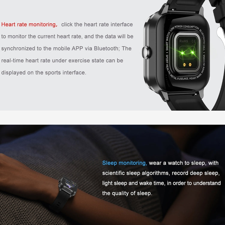 D8 Pro 2.01 inch 2 in 1 Bluetooth Earphone Steel Strap Smart Watch, Support NFC with Cover(Black) - Smart Watches by PMC TechLife | Online Shopping South Africa | PMC TechLife | Buy Now Pay Later Mobicred