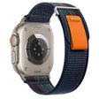 For Apple Watch Ultra 2 49mm Dual-Section Loop Nylon Watch Band(Royal Blue Orange) - Watch Bands by PMC TechLife | Online Shopping South Africa | PMC TechLife | Buy Now Pay Later Mobicred