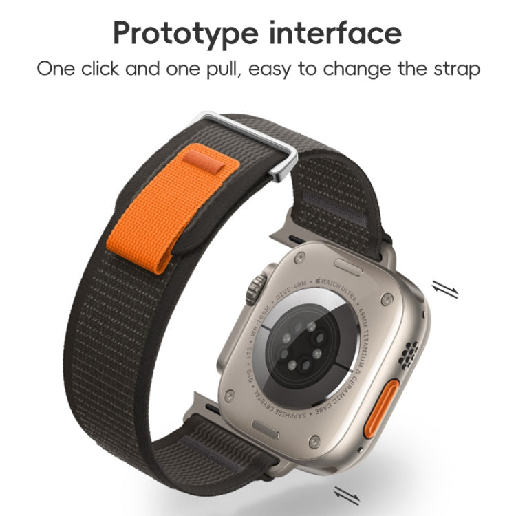 For Apple Watch Ultra 2 49mm Dual-Section Loop Nylon Watch Band(Orange) - free shipping - PMC Jewellery - Order now!