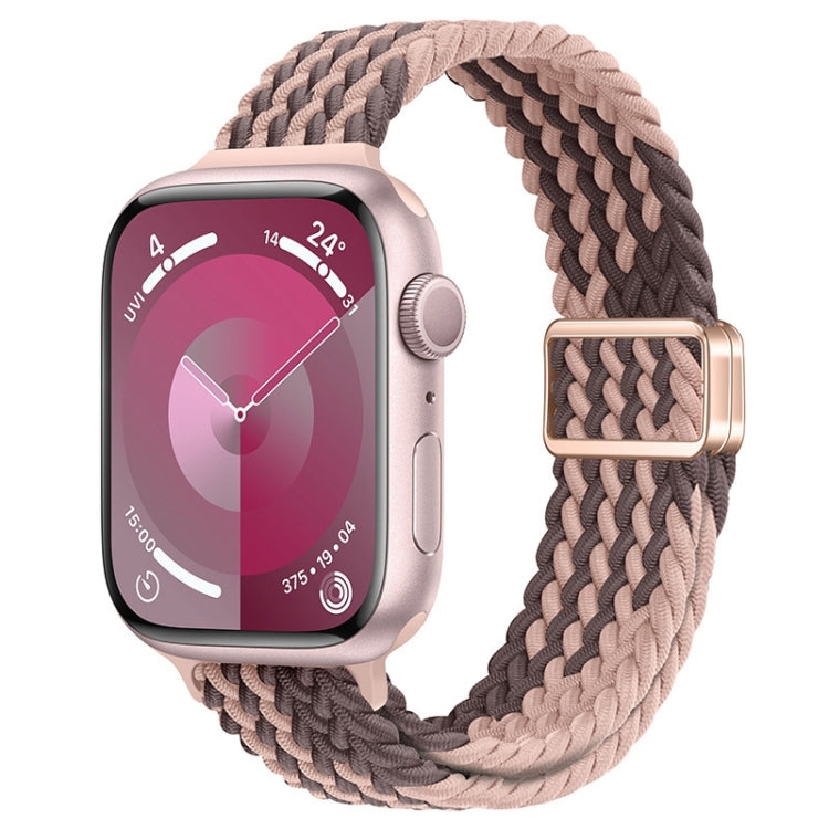 For Apple Watch Series 8 45mm Slim Magnetic Buckle Nylon Braided Watch Band(Smoky Violet) - free shipping - PMc TechLife - Order now!