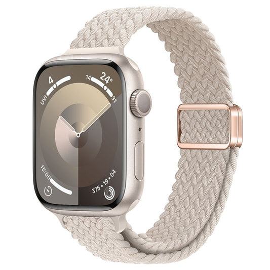 For Apple Watch SE 2022 40mm Slim Magnetic Buckle Nylon Braided Watch Band(Starlight) - free shipping - PMC Jewellery - Order now!