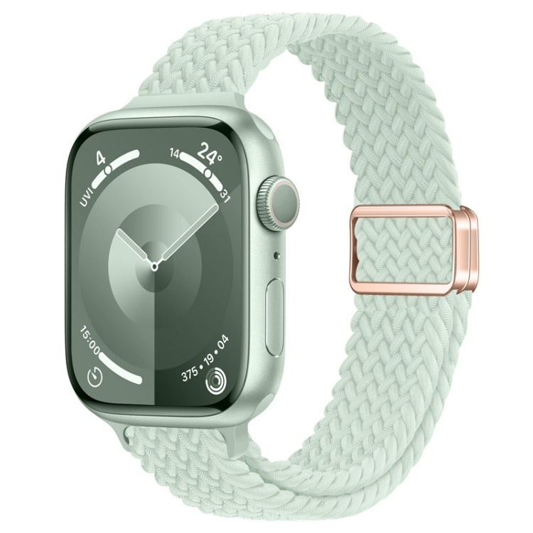 For Apple Watch SE 2022 44mm Slim Magnetic Buckle Nylon Braided Watch Band(Light Mint) - free shipping - PMc TechLife - Order now!