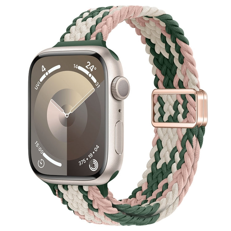 For Apple Watch Series 7 41mm Slim Magnetic Buckle Nylon Braided Watch Band(Pink Star Cactus) - free shipping - PMc TechLife - Order now!