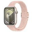 For Apple Watch Series 7 45mm Slim Magnetic Buckle Nylon Braided Watch Band(Starlight Pink) - free shipping - PMc TechLife - Order now!
