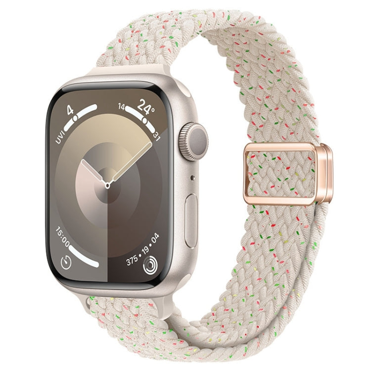 For Apple Watch SE 44mm Slim Magnetic Buckle Nylon Braided Watch Band(Spring Sakura) - free shipping - PMc TechLife - Order now!