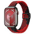 For Apple Watch Series 5 40mm Slim Magnetic Buckle Nylon Braided Watch Band(Z Pattern Black Red) - free shipping - PMc TechLife - Order now!
