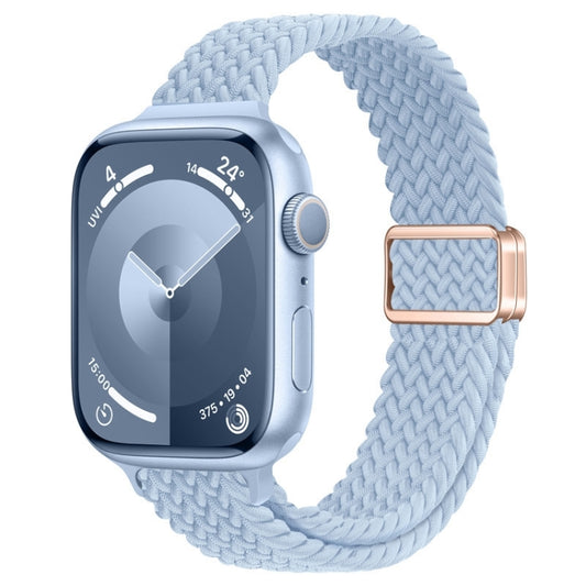 For Apple Watch Series 3 38mm Slim Magnetic Buckle Nylon Braided Watch Band(Light Blue) - free shipping - PMC Jewellery - Order now!