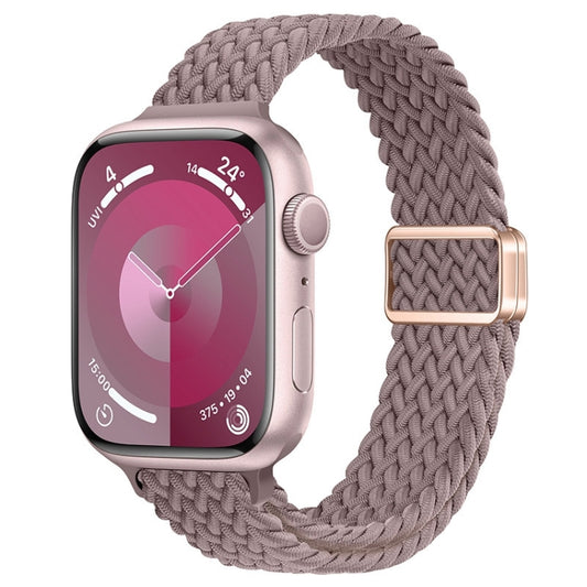 For Apple Watch Series 3 42mm Slim Magnetic Buckle Nylon Braided Watch Band(Smoke Purple) - free shipping - PMC Jewellery - Order now!