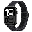 For Apple Watch Series 10 42mm Slim Magnetic Buckle Nylon Braided Watch Band(Black Grey) - free shipping - PMc TechLife - Order now!
