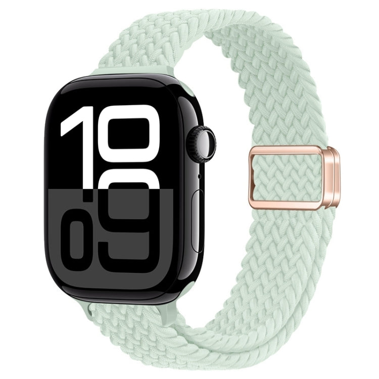 For Apple Watch Series 10 46mm Slim Magnetic Buckle Nylon Braided Watch Band(Light Mint) - free shipping - PMc TechLife - Order now!