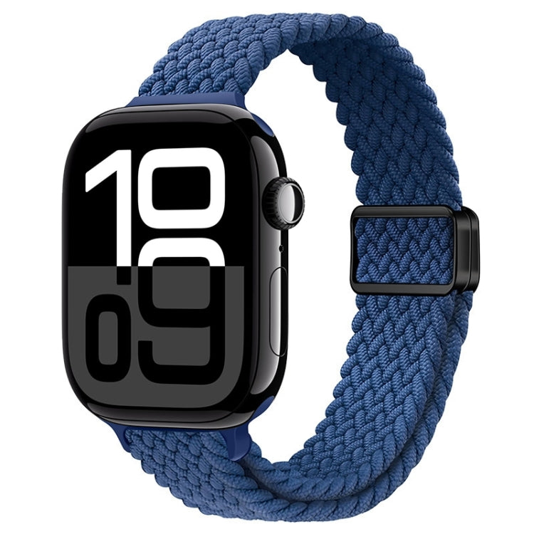 For Apple Watch Series 10 46mm Slim Magnetic Buckle Nylon Braided Watch Band(Atlantic Blue) - free shipping - PMc TechLife - Order now!