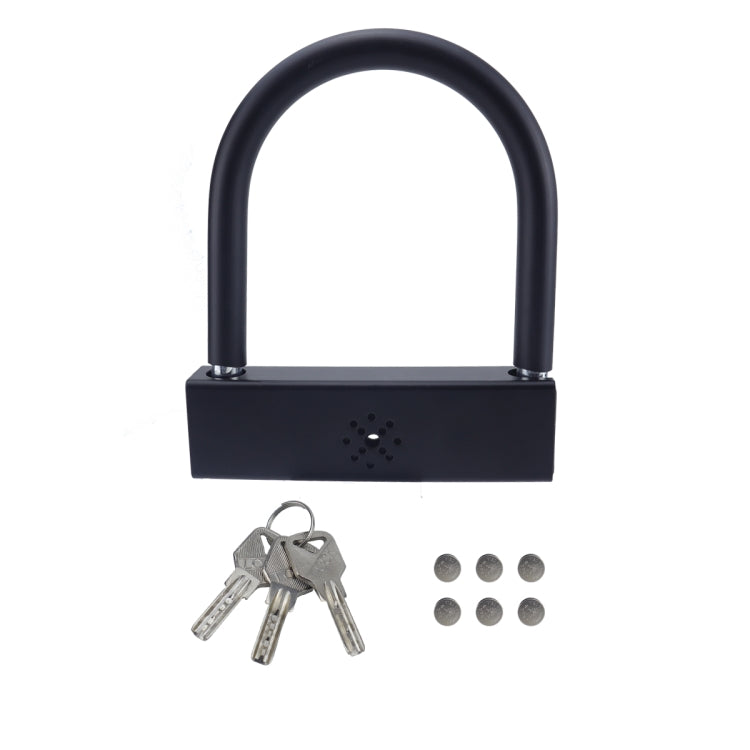 Car U-shaped Anti-theft Alarm Lock(Black) - free shipping - PMC Jewellery - Order now!