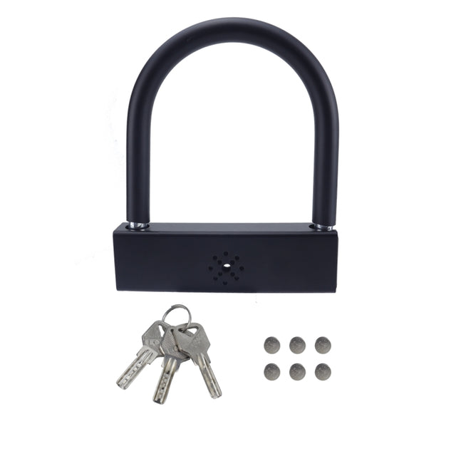 Car U-shaped Anti-theft Alarm Lock(Black)