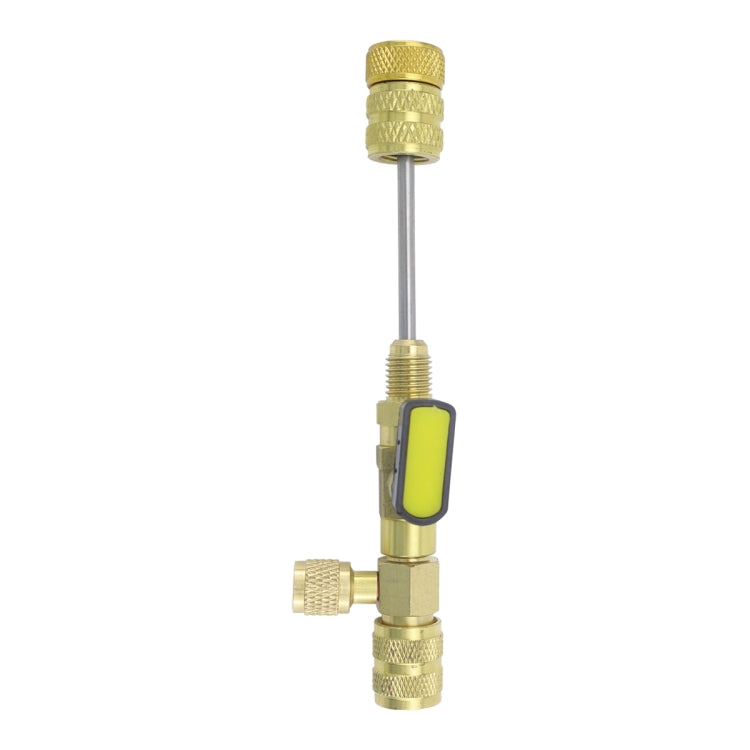32pcs / Set T6 Air Conditioning Valve Core Remover Installer Tool with Dual Size SAE 1/4 and 5/16 Ports(Gold)