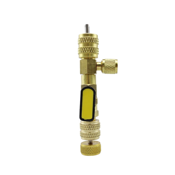 36pcs / Set T6 Air Conditioning Valve Core Remover Installer Tool with Dual Size SAE 1/4 and 5/16 Ports(Gold)