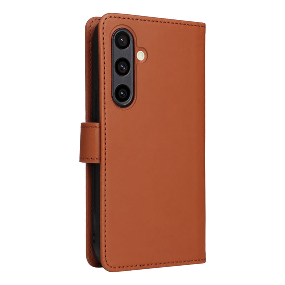 For Samsung Galaxy S24 FE 5G BETOPNICE BN-005 2 in 1 Detachable Imitate Genuine Leather Phone Case(Brown)